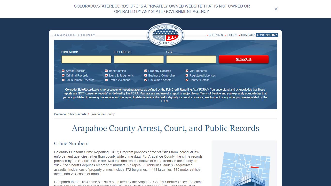 Arapahoe County Arrest, Court, and Public Records